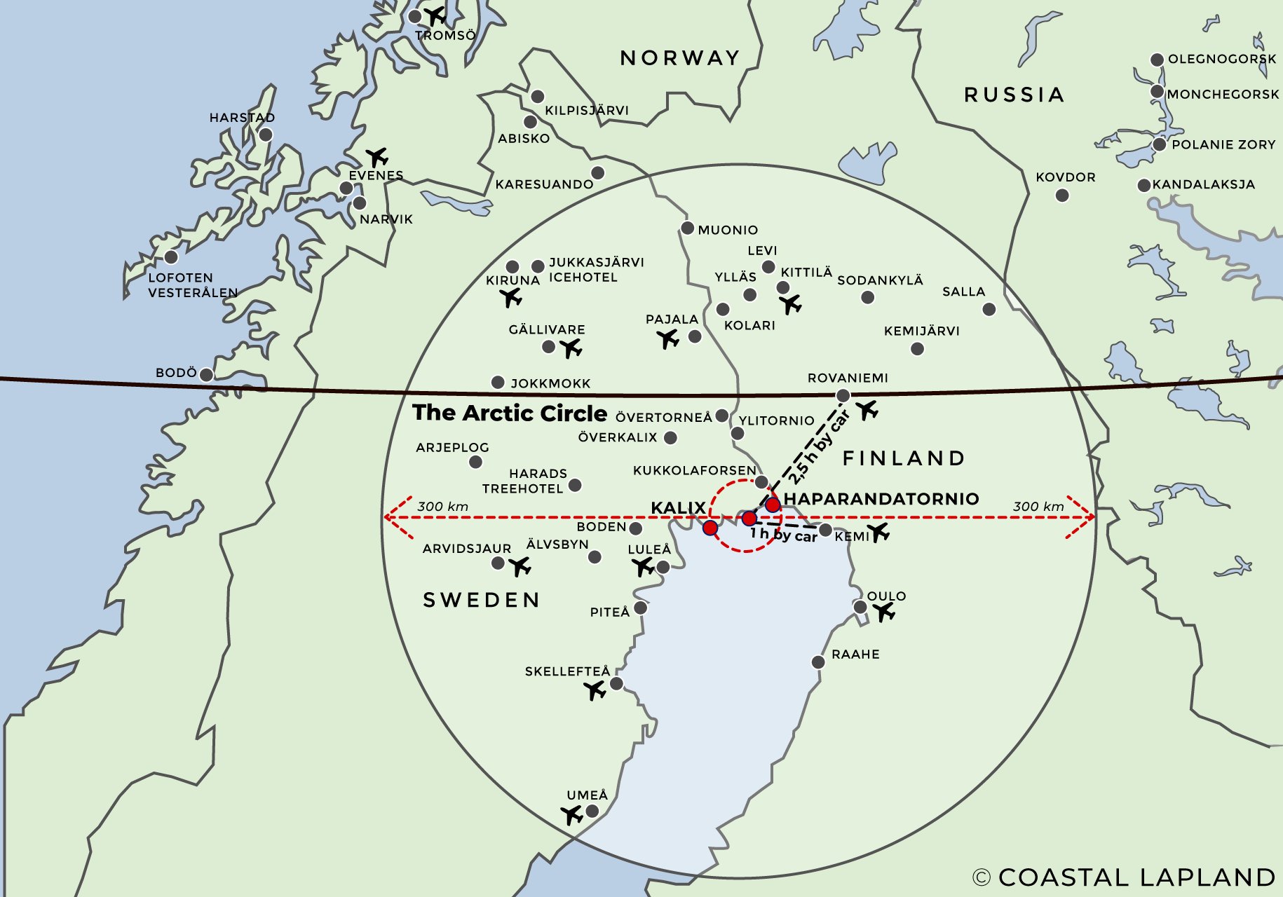 Map of Coastal Lapland